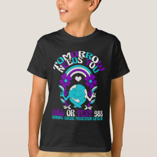 T-shirt Rétro Demain a besoin de vous 988 Prévention du su