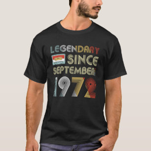 T-shirt Rétro depuis septembre 1972 quarante-septième