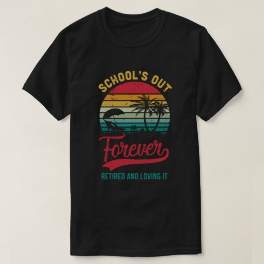 T-shirt Retro Dernier Jour D'École Sortir Pour Toujours Re (Design devant)