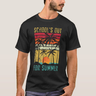 T-shirt Retro Dernière journée de l'école est dehors pour