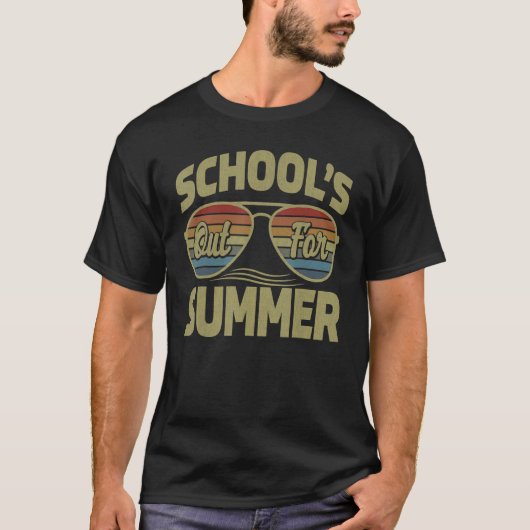 T-shirt Retro Dernière Journée D'Écoles Été T (Devant)