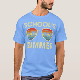T-shirt Retro Dernière Journée D'Écoles Sorties Pour L'Été