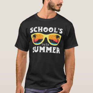 T-shirt Retro Dernière Journée D'Écoles Sorties Pour L'Été