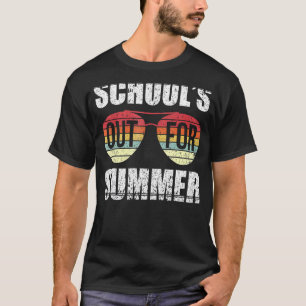 T-shirt Retro Dernière Journée D'Écoles Sorties Pour L'Été