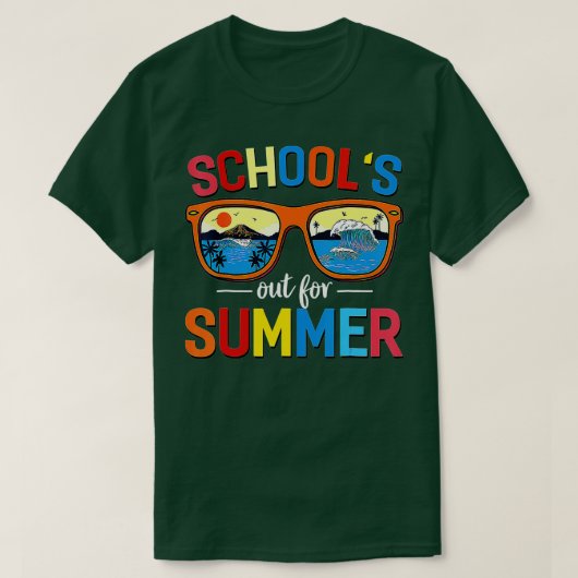 T-shirt Retro Dernière Journée D'Écoles Sorties Pour L'Été (Design devant)