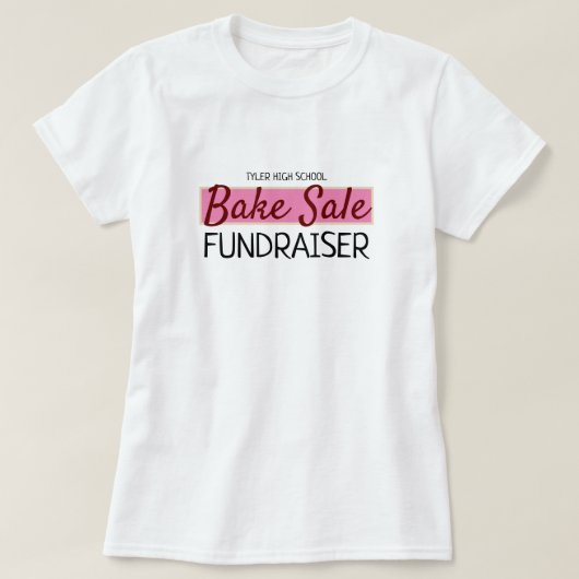 T-shirt Retro Design, Charity Bake Sale Event (Design devant)