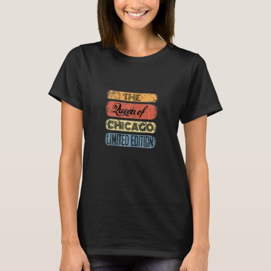 T-shirt Retro Design De La Reine De Chicago (Devant)