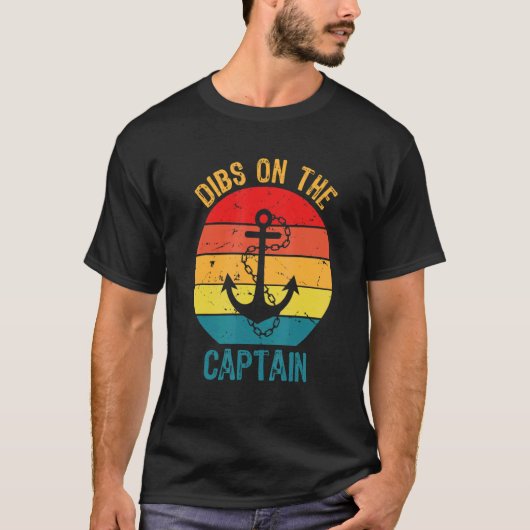 T-shirt Retro Dibs on the Captain Pirate (Devant)