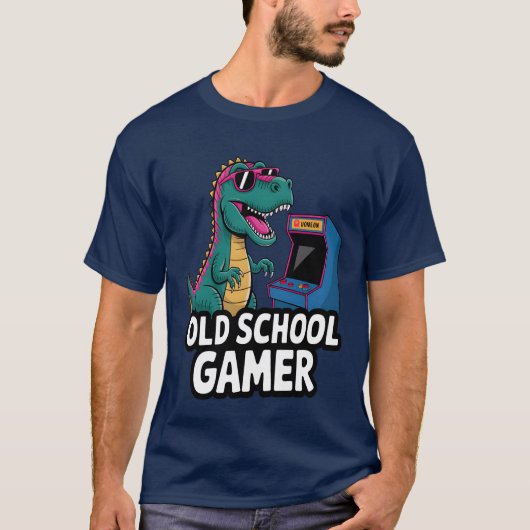 T-shirt Retro Dinosaur Gamingee vintage friends (Devant)