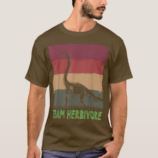 T-shirt Retro Dinosaur Plante Herbivore Veggie Food V