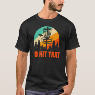 T-shirt Retro Disc Golf Je frapperais ce disque Golf Sunse
