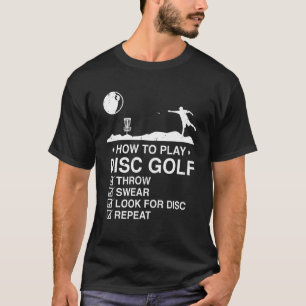 T-shirt Retro Disc Golfer Men Comment jouer Disc Golf Répé