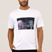 T-shirt Retro Disco Ball and Vintage Microphone (Devant)