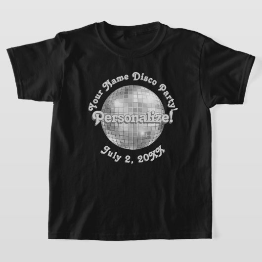 T-shirt Retro Disco Ball PERSONNALISÉ (Poser)