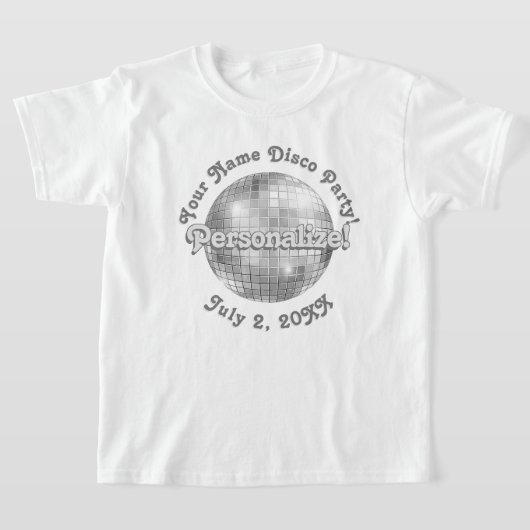 T-shirt Retro Disco Ball PERSONNALISÉ (Poser)