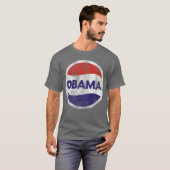 T-shirt Rétro d'Obama affligé (Devant entier)