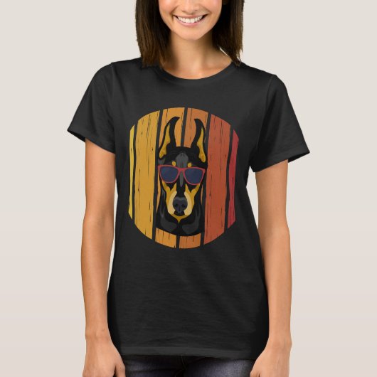 T-shirt Retro Doberman (Devant)