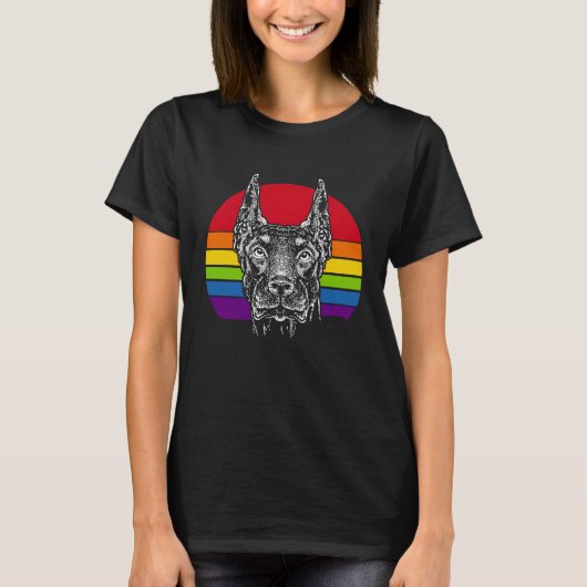 T-shirt Retro Doberman 2 (Devant)