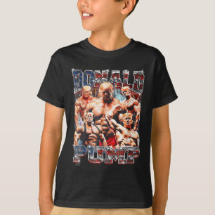 T-shirt Retro Donald Pump Gym Collage Photo Mème Drôle