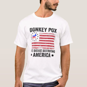 T-shirt Retro Donkey Pox La Maladie Détruisant L'Amérique