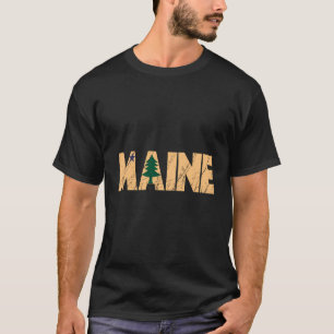 T-shirt Retro Drapeau d'état du Maine Nord Nouveau Engla