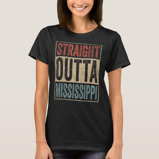 T-shirt Retro Droite Sortie Mississippi (Devant)