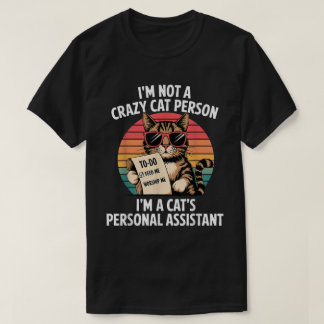 T-shirt rétro drôle de chat assistant personnel