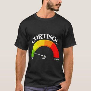 T-shirt Rétro drôle niveaux de cortisol bas v meme 