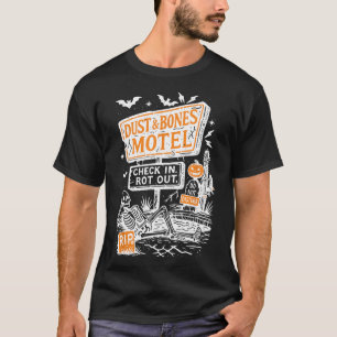 T-shirt Retro Drôle Squelette Poussière Et Os Motel Éffray