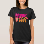 T-shirt Retro Drunk in Love Bride (Devant)