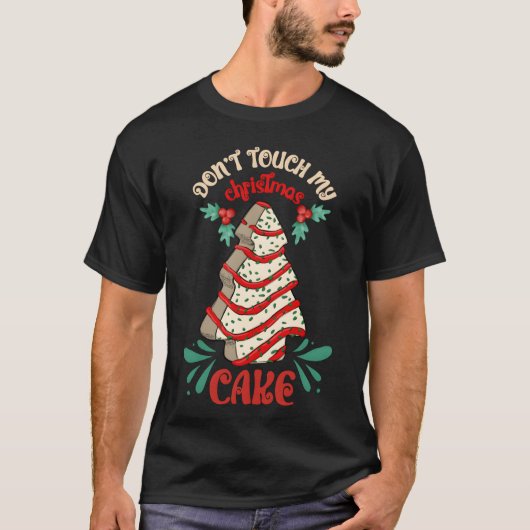 T-shirt Rétro du gâteau de Noël (Devant)