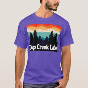T-shirt Retro du lac Deep Creek Maryland
