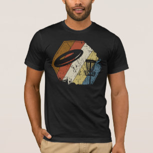 T-shirt Rétro du panier de golf de disque