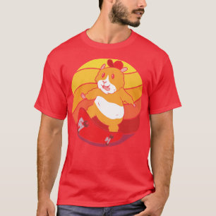 T-shirt Rétro du plateau de patinage Hamster