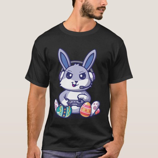 T-shirt Retro Easter Video Game Easter Gaming Graphics Hap (Devant)