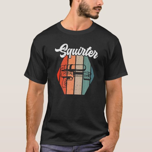 T-shirt Rétro Ecran Squirter Blaster Eau Pistol Eau Gu (Devant)