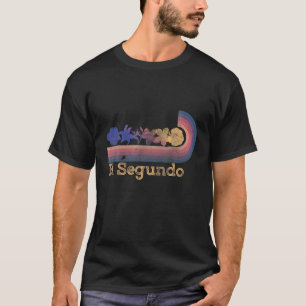 T-shirt Retro El Segundo Tropical Flowers 80'S Style Surfi