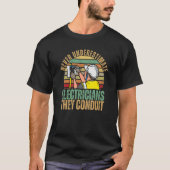 T-shirt Retro  Electrician Puns For Electrical Engineers (Devant)