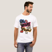 T-shirt Retro Embroidery Patch Style "Oh, What Fun" (Devant entier)
