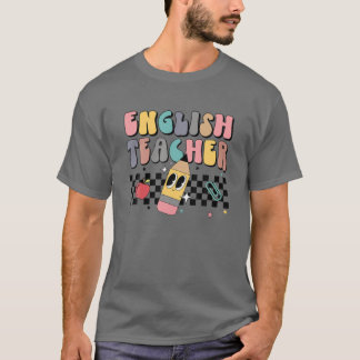 T-shirt Retro Enseignant Anglais Retour À L'École 2022 Gra