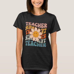 T-shirt Retro Enseignant Daisy Colorful - École élémentair