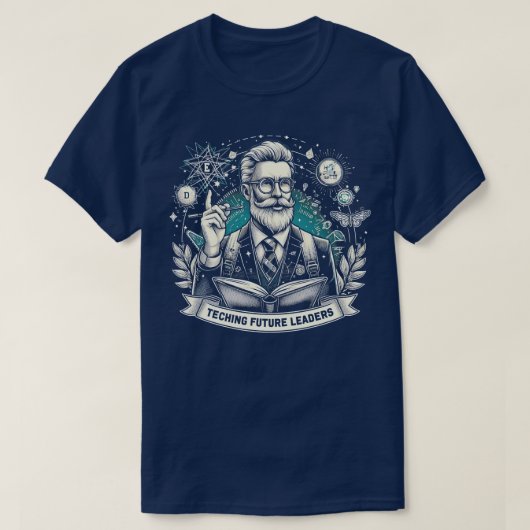 T-shirt Retro Enseigner Les Futurs Dirigeants Professeur R (Design devant)
