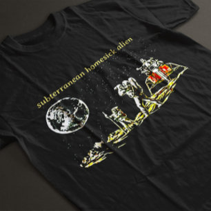 T-Shirt Rétro Espace Alien Malade Souterrain