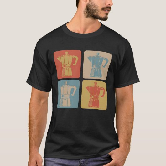 T-shirt Retro Espresso Maker gift (Devant)