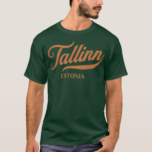 T-shirt Rétro Estonie CityVintage Tallinn