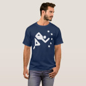 T-shirt Rétro étoile de voie (Devant entier)