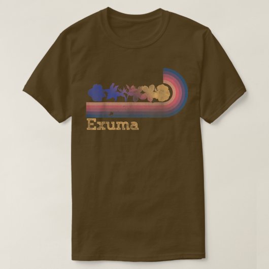 T-shirt Retro Euma Tropical Flowers 80s Style Surfing (Design devant)