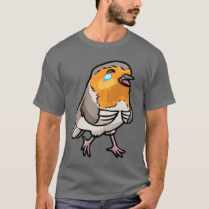 T-shirt Rétro européen Robin Bird Kawaii Emoticon