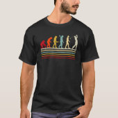 T-shirt Retro Evolution Of Man Golf Player Golfer  1 (Devant)