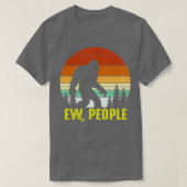 T-shirt Retro Ew People Bigfoot Sasquatch Yeti (Design devant)